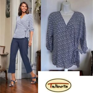 Talbots wrap style shirt